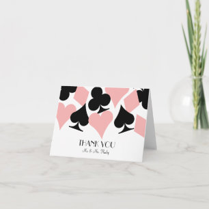 Destiny Las Vegas Thank You Card in White & Pink