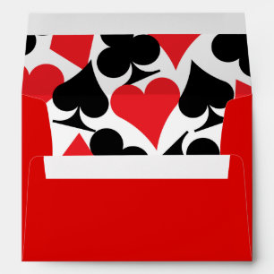 Destiny Las Vegas Wedding Invitation Red Black Envelopes