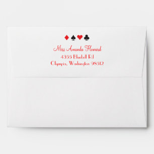 Destiny Las Vegas Wedding Invitation Red Black Envelopes