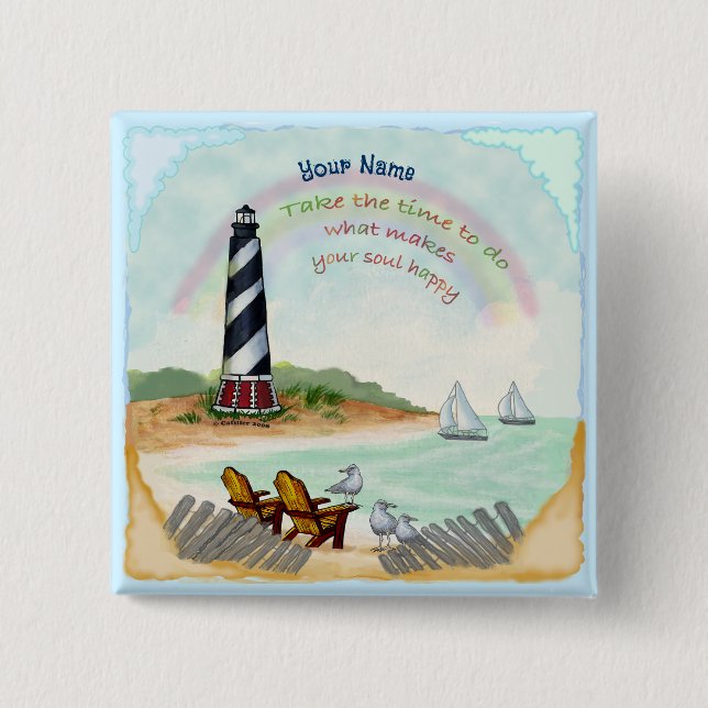 Destiny Lighthouse  15 Cm Square Badge (Front)