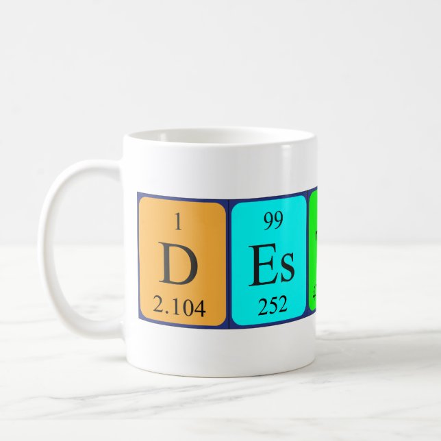 Destiny periodic table name mug (Left)