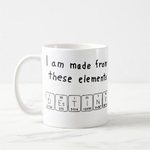 Destiny periodic table name mug