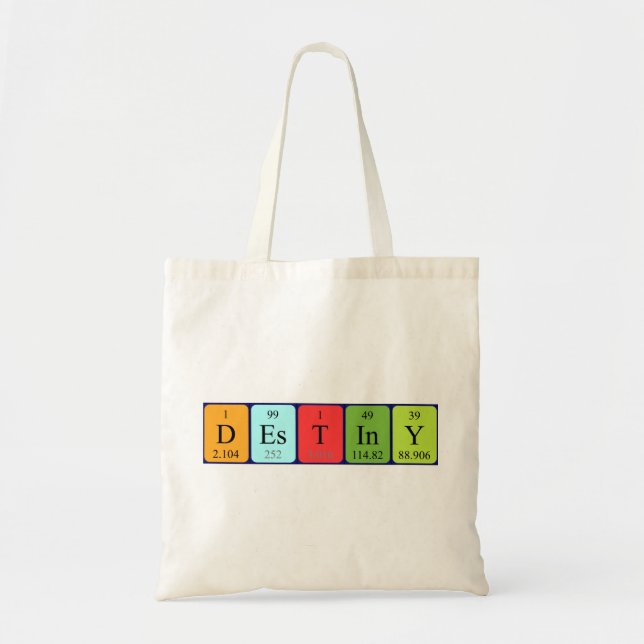 Destiny periodic table name tote bag (Front)