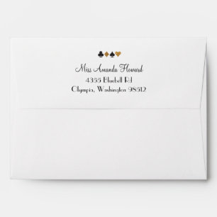 Destiny Vegas Wedding Faux Gold Glitter Envelope