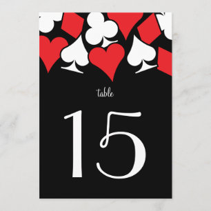 Destiny Vegas Wedding Reception Red Table Number