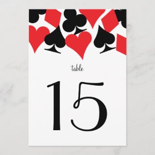 Destiny Vegas Wedding Reception Red Table Number