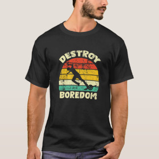 Destroy Boredom One Wheel Electric Skateboard Floa T-Shirt