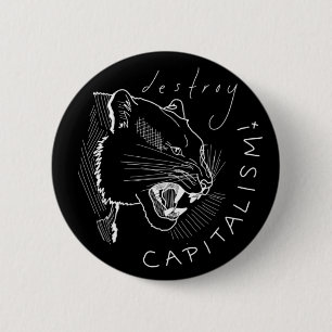 Destroy Capitalism! 6 Cm Round Badge