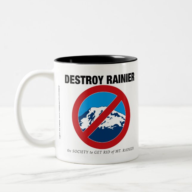 Destroy Rainier Coffee Mug (Left)