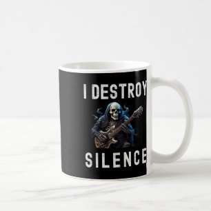 Destroy Silence Ghost Guitar Funny Guitar  Coffee Mug