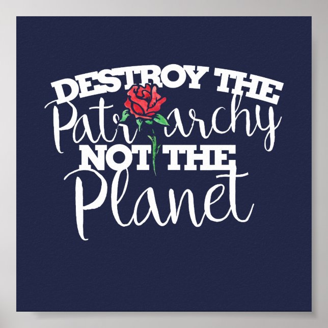 Destroy the Patriarchy not the Planet Feminist Poster (Front)