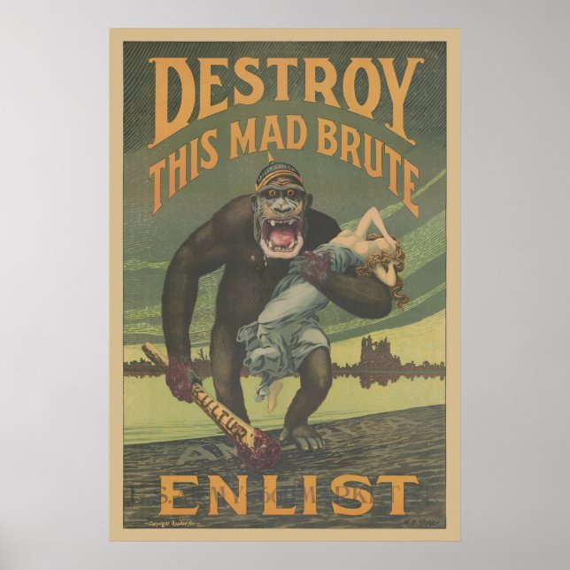 Destroy This Mad Brute Enlist Poster (Front)