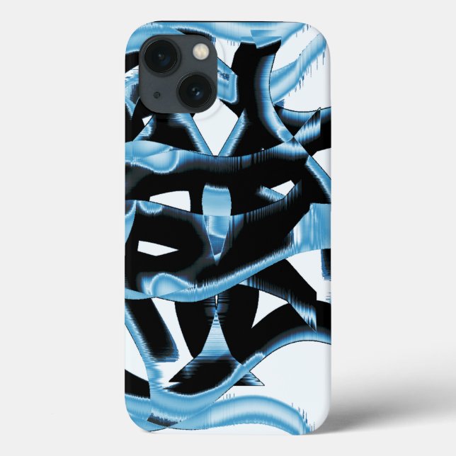 Destroyed blue and black scraps or tape Case-Mate iPhone case (Back)