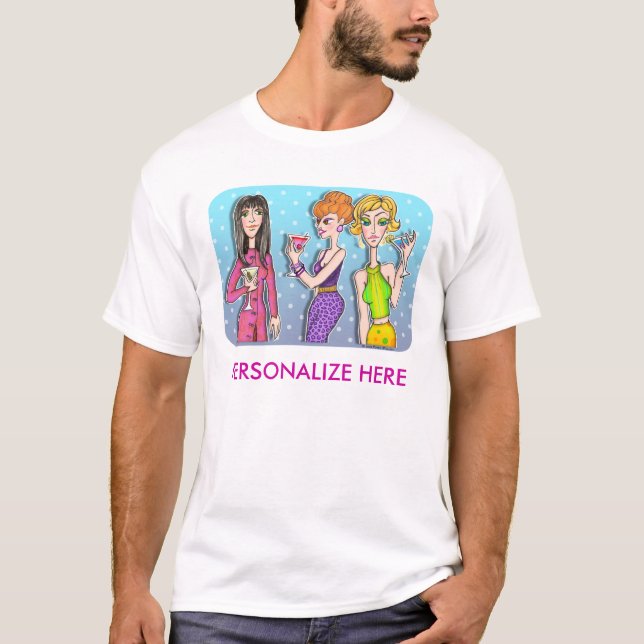 Destroyed Tees - Three Martini Divas (Front)