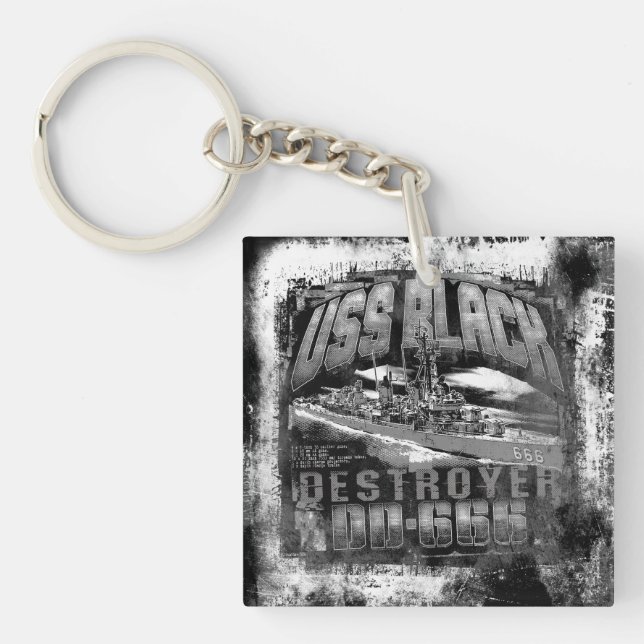 Destroyer Black Keychain Acrylic Keychain (Front)