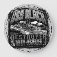 Destroyer Black Large Clock Acrylic Wall Clock