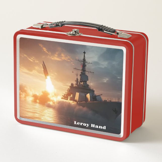 Destroyer Rocket Metal Lunch Box (Front)