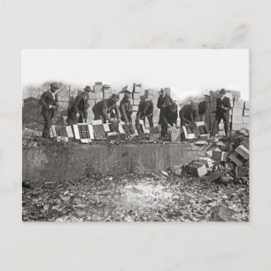 Destroying Bootleg Liquor, 1923 Postcard