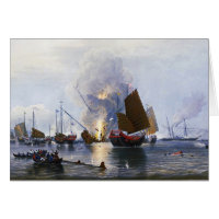 Destroying Chinese War Junks 1843