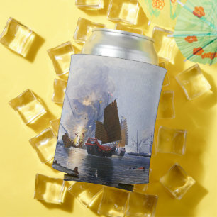 Destroying Chinese War Junks 1843 Can Cooler