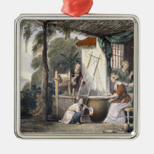 Destroying the Chrysalids and Reeling the Cocoons, Metal Tree Decoration