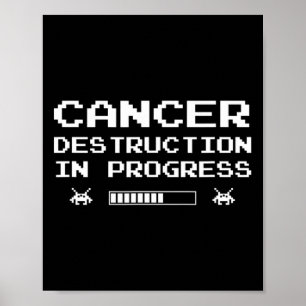 Destruction In Progress Gaming Funny Vintage Gamer Poster