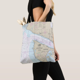 Destruction Island to Amphitrite Point Chart 18480 Tote Bag