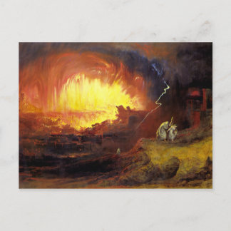 Destruction of Sodom and Gommorah Postcard