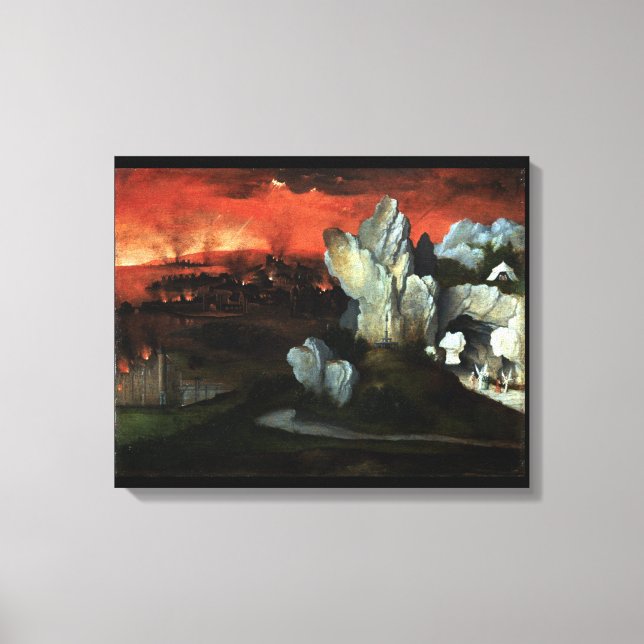 Destruction of Sodom and Gomorrah - Joachim Patine Canvas Print (Front)