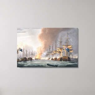 Destruction of the Danish Fleet before Copenhagen, Canvas Print