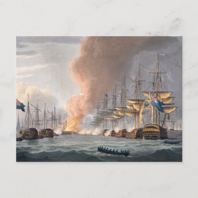 Destruction of the Danish Fleet before Copenhagen, Postcard (Front)