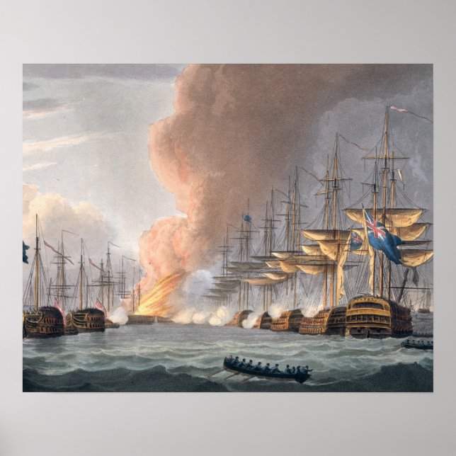 Destruction of the Danish Fleet before Copenhagen, Poster (Front)