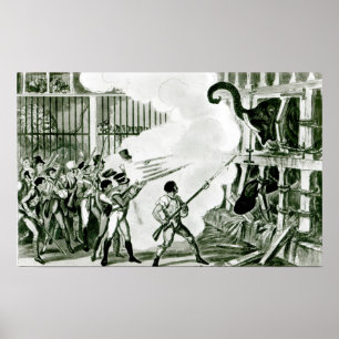 Destruction of the Furious Elephant at Exeter Poster
