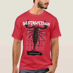 Destruction Vintage style Scorpions drawing T-Shirt