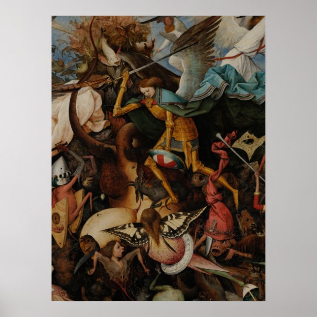 Detail: Fall of the Rebel Angels by Pieter Bruegel Poster (Front)