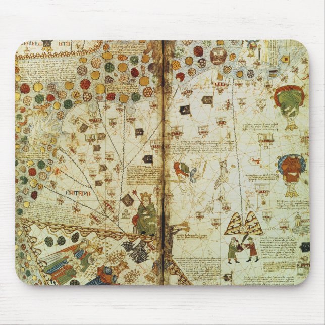 Detail from a Catalan World Map Mouse Mat (Front)