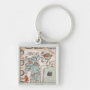 Detail from a Mayan codex Key Ring