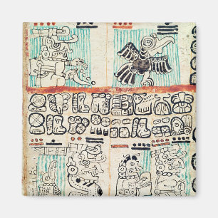 Detail from a Mayan codex Magnet