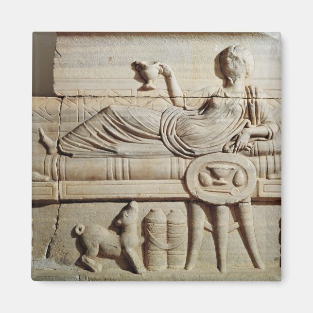 Detail from a sarcophagus magnet (Front)