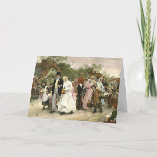 Detail from A Village Wedding by Luke Fildes Card