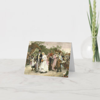 Detail from A Village Wedding by Luke Fildes Card