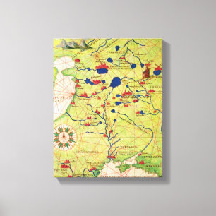 Detail from Europe and Central Asia Canvas Print