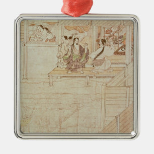 Detail from Shigisan Engi Emaki, Kamakura Period Metal Tree Decoration