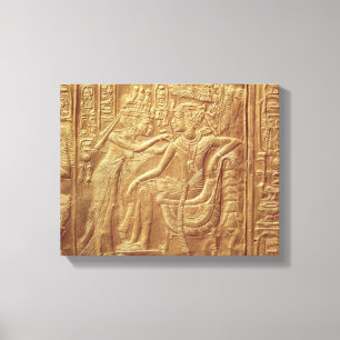 Detail from the little shrine of Tutankhamun Canvas Print