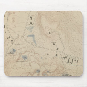 Detail Map of Mammoth Hot Springs Mouse Mat