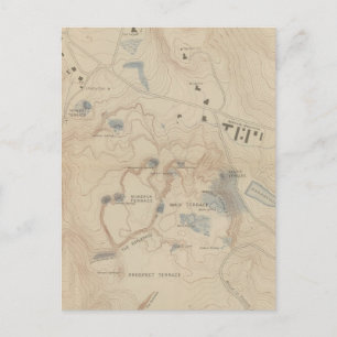 Detail Map of Mammoth Hot Springs Postcard