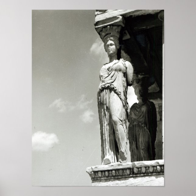 Detail of a caryatid from the Erechtheion Poster (Front)