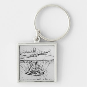 Detail of a design for a flying machine, c.1488 key ring