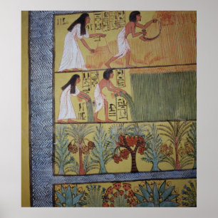 Detail of a harvest scene on the East Wall Poster