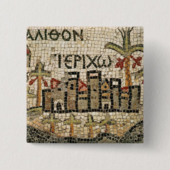 Detail of a map of Jericho 15 Cm Square Badge (Front)